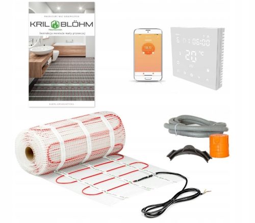 SET GRIJAĆIH PODLOGA 150W/M2 2.5M2/H 607 WIFI BIJELA