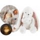  Humming Teddy Bear Rabbit Sleeper, ekru ružičasta, 5-u-1 mehanizam, Szumisie lampa