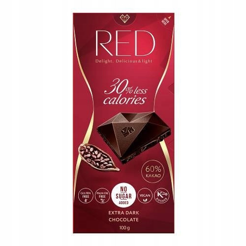  TAMNA ČOKOLADA 60% BEZ ŠEĆERA RED DELIGHT 100G