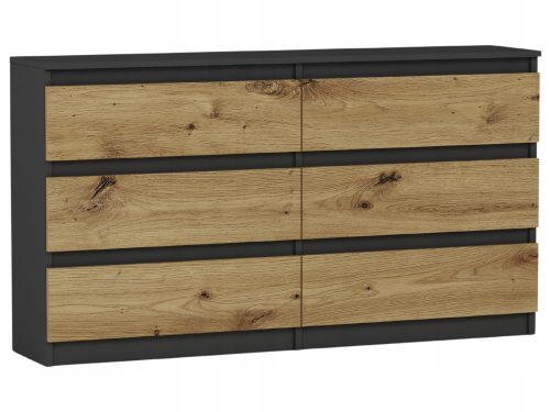  Mobene Moderna komoda 140 x 30 x 77 cm antracit mat