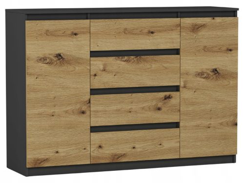  Mobene Moderna komoda 140 x 40 x 98 cm antracit mat