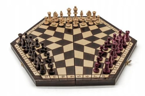  Šah za tri igrača, veliki smeđi/Šah za tri, veliki Żurek Chess