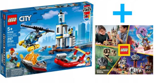  LEGO City 60308 Akcija morske policije i straže + LEGO KATALOG 2024 NOVO