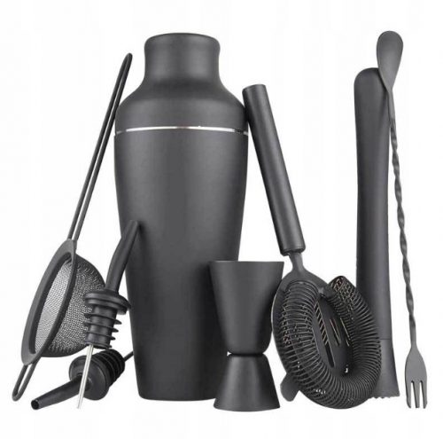  PROFESIONALNI BARMANSKI SET ZA PIĆA SHAKER 600ml MATT BLACK