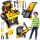  VELIKI 3u1 SET Radionica za djecu Wheelbarrow Toolbox Saw