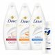  DOVE MIX mirisni gel za tuširanje 3x 250 ml + LOSION GRATIS