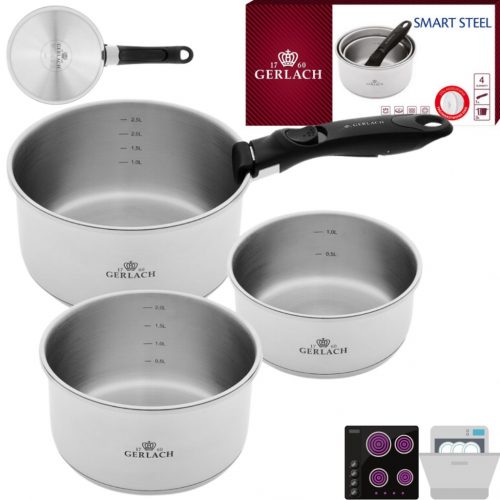  Set posuda Gerlach Smart Steel, nehrđajući čelik, 4 kom.