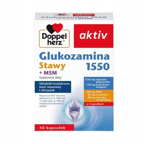  DOPPELHERZ GLUCOSAMINA 1550 ZGLOBOVI + MSM 40 KAPSULA