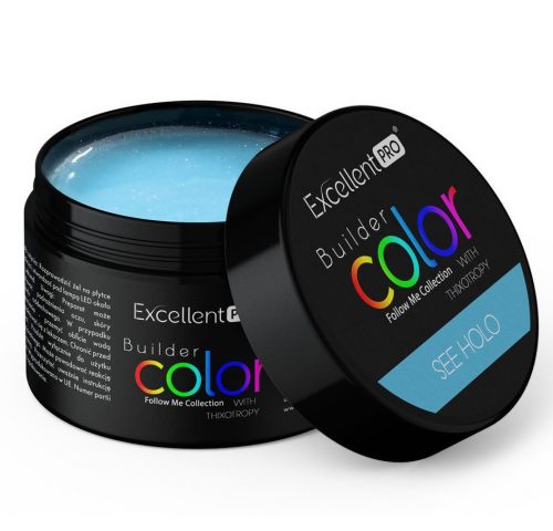  IZVRSNI PRO BUILDER GEL COLOR GEL ZA IZGRADNJU BLUE SEE HOLO 30 g