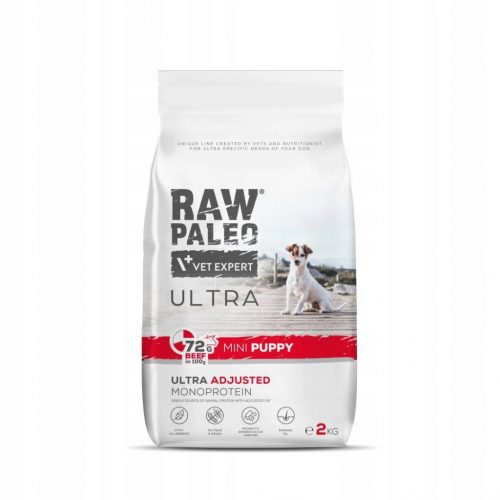  RAW PALEO ULTRA BEEF PUPPY MINI 2kg - suha hrana za štence malih pasmina