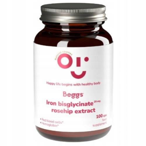  Beggs željezo bisglicinat 20 mg, ekstrakt ruže (100 kapsula)