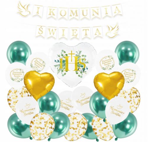  Communion Girland First Communion Balloons Baloni za pričest Kromirani baloni