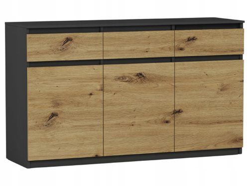  Mobene Moderna komoda 120 x 40 x 98 cm antracit mat