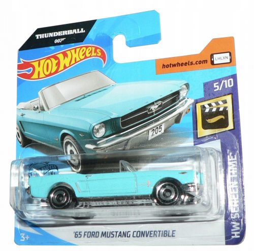  Hot Wheels '65 FORD MUSTANG KABRIO - THUNDERBALL 007 JAMES BOND!