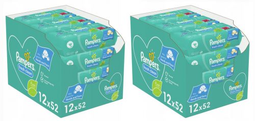  Pampers FRESH CLEAN maramice 12x52 kom.