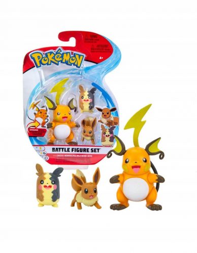  POKEMON 3 PAK RAICHU MORPEKO EEVEE FIGURICE