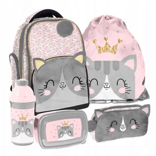  PASO KITTY ŠKOLSKI SET, PLIŠANI RUKSAK, TORBA ZA PENSICE, KUTIJA ZA RUČAK