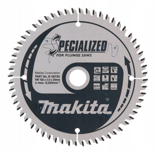  Makita B-56720 rezna ploča 165x20 mm za MDF ploče