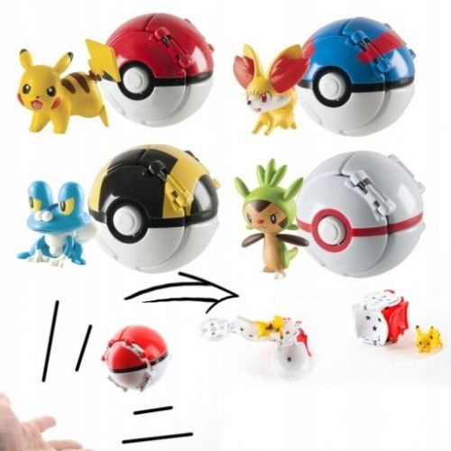  POKEMON SET IGRAČKA ZA TRANSFORMACIJU 4u1 FIGURICE FIGURICA POKEBALL LOPTA