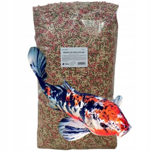  KOI PREMIUM MIX 50L 4kg HRANA ZA RIBE PLUTAJUĆI ŠTAPIĆI 3 BOJE