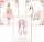  Set od 3 A3 postera Ballerina Ballet Initials Baby's name