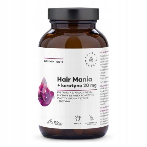  Hair Mania + keratin 20 mg, kapsule 120 kom.