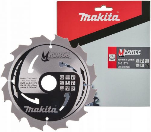  Makita B-31974 disk za rezanje drva 190x30mm 12z