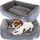  Ograda za pse POSTELJINA PANSION BED DOG JASTUK nijanse sive 80 cm x 60 cm