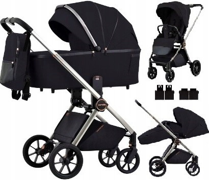  CARRELLO Ultra CRL-6525 2u1 Night Black dječja kolica + ALFA Carrello adapteri za Maxi-Cosi Cybex autosjedalicu