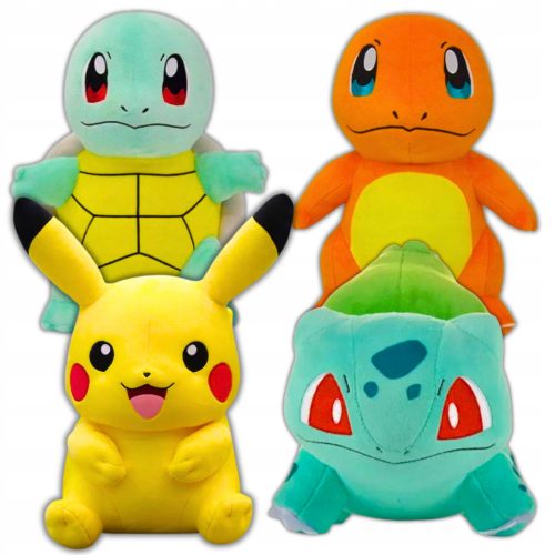  Pokemon maskote 4 plišane životinje 25 cm Pikachu Bulbasaurus Squirtle Charmander