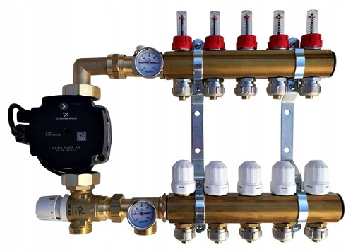  Razdjelnik 5 za podno grijanje s GRUNDFOS GRUPOM MJEŠAČNIH PUMPI