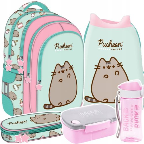  PUSHEEN ST.Right MINT Ruksak Cat Kitten ZA DJEVOJČICE 1.-3. RAZRED + 4 druga proizvoda