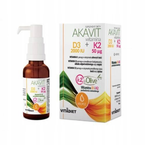  Prirodni vitamin D3 2000IU+K2 50µg VitaMK7 kapi