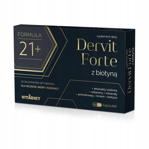  VITADIET Dervit Forte dodatak prehrani s biotinom, biotin kapsule, 60 kom.