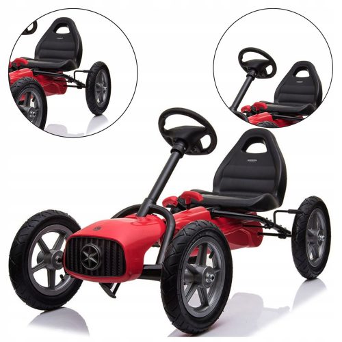  BABY MIX BUGGY GO KART S PEDALAMA VELIKA, IZDRŽLJIVA DO 50KG, CRVENA