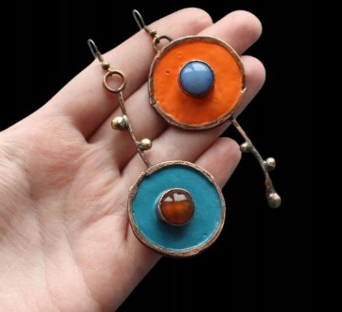  Asimetrične antikne brončane naušnice Vintage Boho Vinted Piercing Retro stil