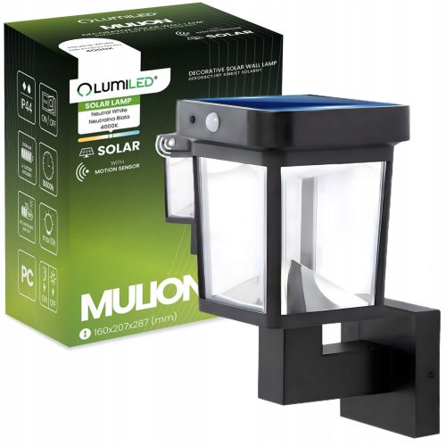  Lumiled solarna lampa, crna, 28,7 cm, 1 kom.