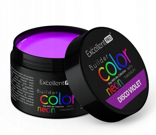  EXCELLENT PRO BUILDER GEL BUILDING GEL NEON PURPLE DISCO VIOLET 30 g