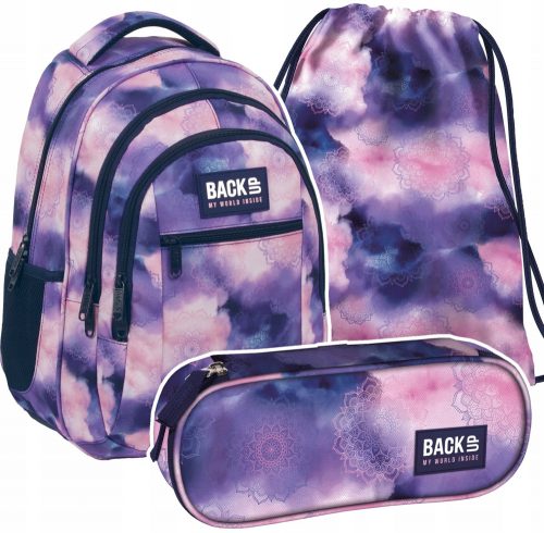  Backup školski ruksak s više odjeljaka Shades of purple, Shades of pink 26 l + 2 ostala proizvoda