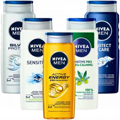  NIVEA Men x5 set gelova za tuširanje za muškarce 500 ml