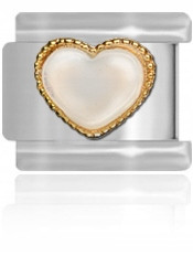  Link za narukvicu MAYBEME GOLD HEART WITH OPAL