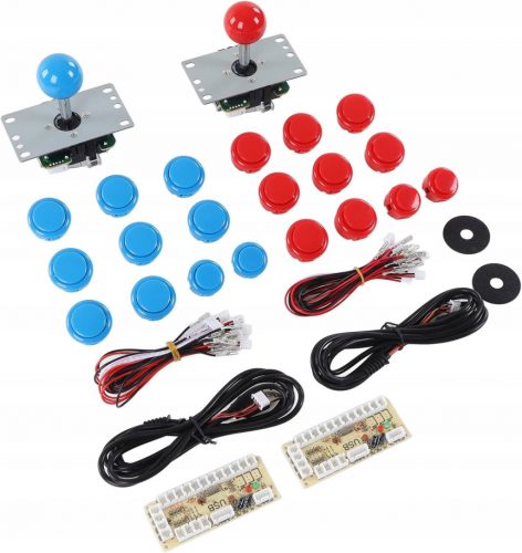  Komplet za DIY arkadne igre za 2 igrača, USB tipke za društvene igre Encoder Joystick Arcade