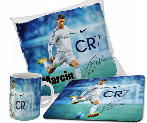  CRISTIANO RONALDO CR7 Set šalica + jastuk + podloga za miš + ime