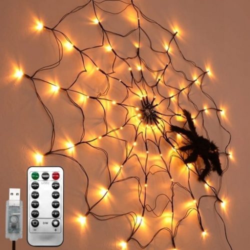  SPIDER WEB LAMPA 80 LED HALLOWEEN SPIDER SA DALJINSKIM UPRAVLJANJEM