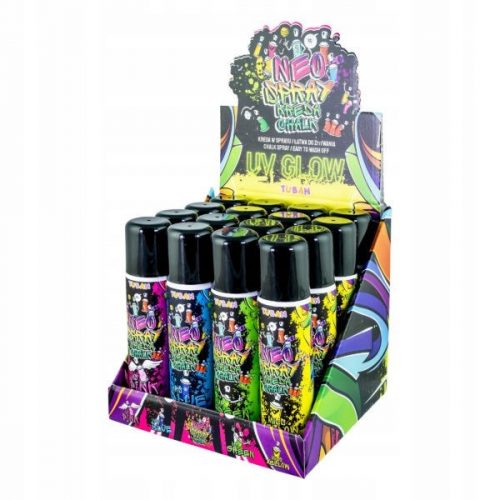  Kreda u spreju CHALK SPRAY Neon UV GLOW 4 kom