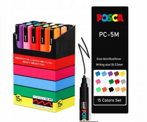  Posca PC-3M marker s bojom za plakate, set od 8 kom