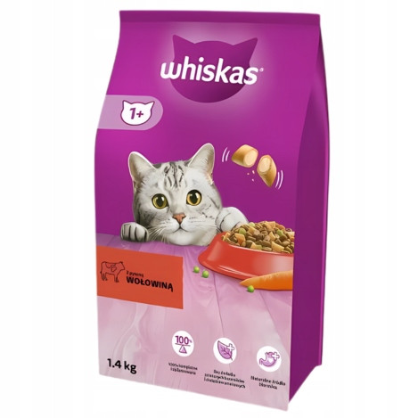  WHISKAS ADULT 3,8KG SUHA HRANA ZA MAČKE GOVEĐINA