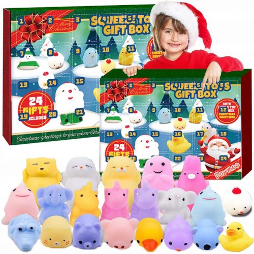  ADVENTSKI KALENDAR 24x GNIOTEK MOCHI SQUISHY ANTI-STRES IGRAČKA SET