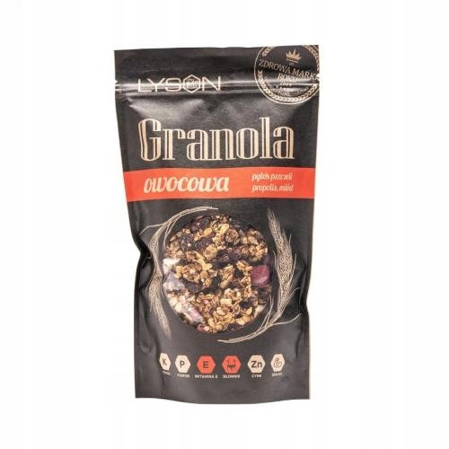  ŁYSOŃ voćna granola s medom i pčelinjim polenom, 300g