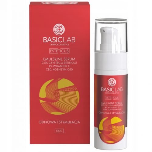  BASICLAB retinol, 4% vitamin C, CBD, koenzim Q10